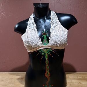 Lace Halter Bralette [cream]